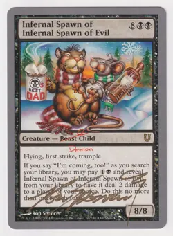 Gold Signed Infernal Spawn of Infernal Spawn of Evil MP Artist Ron Spencer MTG! - Image 1