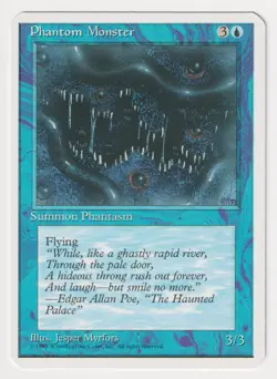 Miscut Phantom Monster LP 4th Edition MTG Magic Error Misprint Alpha Cut Corners - Image 1