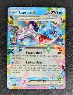 Pokemon TCG Stellar Crown Lapras ex Double Rare Holo 032/142 NM - Image 1