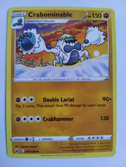 Crabominable 085/198 Pokemon Chilling Reign Regular Uncommon Alignment Error - Image 1