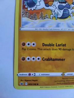 Crabominable 085/198 Pokemon Chilling Reign Regular Uncommon Alignment Error - Image 5