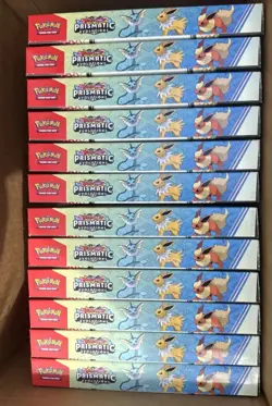 Lot Of 12x Prismatic Evolution Poster Collection (18 Packs) Pokemon New Sealed - Image 1