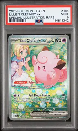 2025 Pokemon JTG EN Lillie's Clefairy ex SIR PSA 9 - Image 1