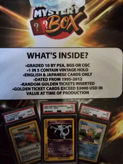 Pokemon MYSTERY BOX VINTAGE GRADE 10 & PSA HOLO! - Image 3