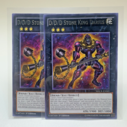 2x Yugioh D/D/D Stone King Darius MACR-EN045 1st Edition Silver Foil Rare - NM💎 - Image 1