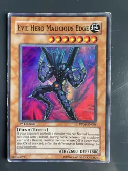 Yugioh! Evil Hero Malicious Edge DP06-EN006 - Jaden Yuki 3 - 1st Edition - Image 1