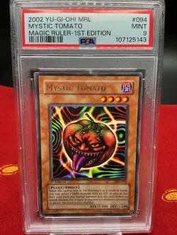 Mystic Tomato MRL-094 Yugioh Magic Ruler 1st Edition Rare PSA 9 Mint - Image 1