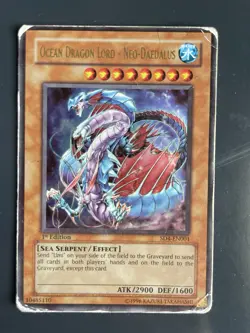 Yugioh! Ocean Dragon Lord - Neo-Daedalus SD4-EN001 1st Edition Heavily Played - Image 1