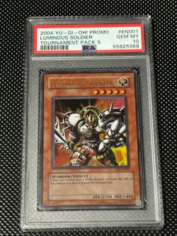 Yugioh PSA 10 Luminous Soldier TP5-EN001 Super Rare Promo *5968 - Image 1