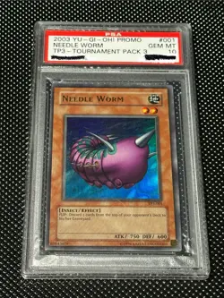 Yugioh PSA 10 Needle Worm TP3-001 Ultra Rare Promo POP 6 - !!OFFER WELL!! - Image 1
