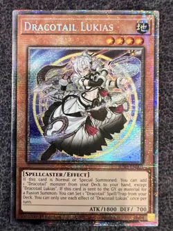 Yugioh Dracotail Lukias JUSH-EN001 Starlight Rare 1st Edition NM - Image 1
