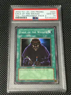 Yugioh PSA 10 Exile of the Wicked TP2-004 Super Rare *5254 - Image 1