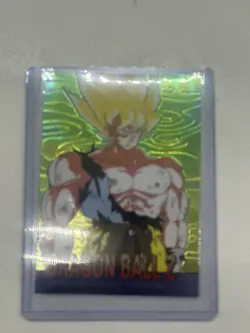 RARE Green Gold Foil 1999 Super Saiyan Goku Vintage Trading Card NM+/MINT - Image 5