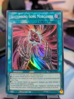 YuGiOh! Succumbing-Song Morganite ROTA-EN065 Super Rare 1st Ed - Image 1