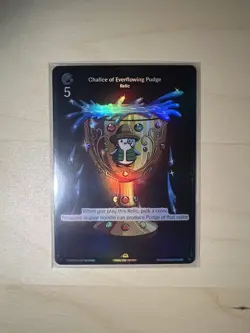 Chalice of Everflowing Pudge *FOIL* - Vibes TCG Card. Rare Rarity - Image 1