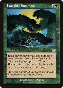 Kamahl's Summons Onslaught MP MTG - Image 1