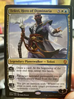 Teferi Hero of Dominaria NM Regular MTG Dominaria United Barely Played - Image 1