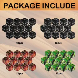 48 Pieces MTG Dice Counters and Life Counter Dice Bulk Creature Stat Tokens Set - Image 3