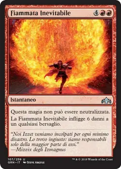 MTG Magic GRN Guilds of Ravnica - 1x ITA EX 107 U Fiammata Inevitabile - Image 1