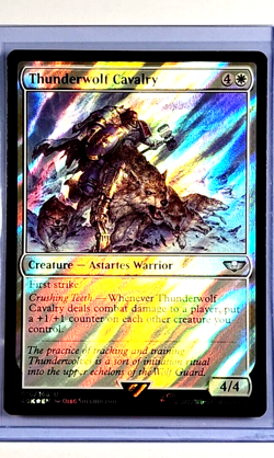 2022 MTG Magic the Gathering Warhammer 40000 Surge Foil #16 Thunderwolf Cavalry - Image 1