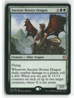 Ancient Bronze Dragon 214 Battle for Baldur's Gate CLB MTG Magic - Image 1