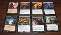 MTG Lot of 8 RARE Black Enchantment Dread of Night, Call To The Grave & More - Image 1
