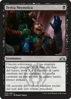 MTG Magic GRN Guilds of Ravnica - 1x ITA EX 079 U Ferita Necrotica - Image 1