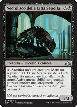 MTG Magic GRN Guilds of Ravnica - 1x ITA EX 087 U Necrolisco della Citta Sepolta - Image 1