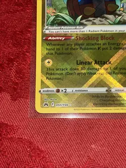 Pokemon - Radiant Charjabug - Sword & Shield Crown Zenith 051/159 Holo Rare - Image 4