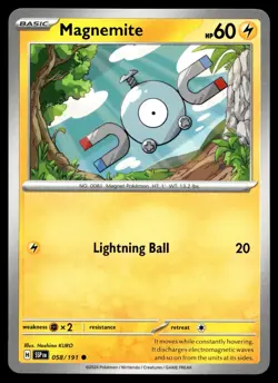 Magnemite 058/191 Pokemon SV08: Surging Sparks Non Holo - Image 1