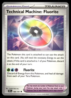 Technical Machine: Fluorite 188/191 Pokemon SV08: Surging Sparks Non Holo - Image 1