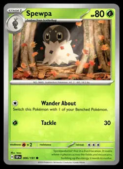 Spewpa 006/191 Pokemon SV08: Surging Sparks Non Holo - Image 1