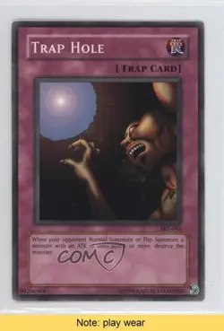 Trap Hole Unlimited YuGiOh Starter Deck Kaiba Evolution #SKE-042 2004 READ i3a - Image 1