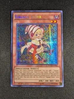 Yugioh - Gagaga Sister WSUP-EN006 1st Edition Prismatic Secret Rare LP - Image 1