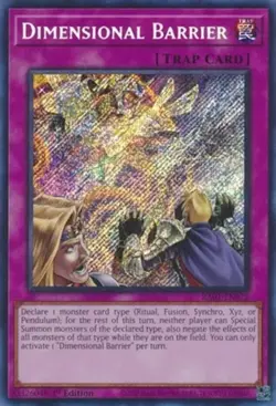 Dimensional Barrier - RA01-EN072 - Secret Rare - 1st Edition NM YuGiOh! 25th An - Image 1