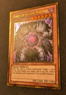 Caius the Shadow Monarch PGLD-EN066 Gold Rare 1st Edition Yugioh Set X2 - Image 3