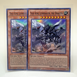 2x Yugioh True King Lithosagym, The Disaster RATE-EN019 1st Ed Super Rare - NM💎 - Image 1