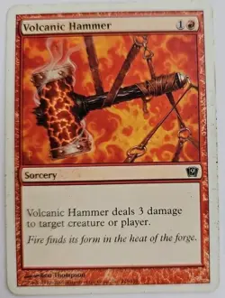 MTG Magic The Gathering Card Volcanic Hammer Sorcery Red 9th Edition - Image 1