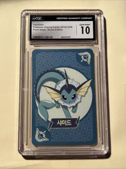 CGC 10 GEM MINT Vaporeon Point Salad - Eevee Edition Korean Pokemon Playing Card - Image 1