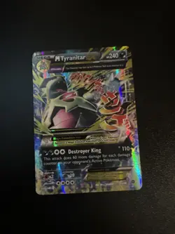 M Tyranitar EX 43/98 XY Ancient Origins Pokemon Card Ultra Rare Holo Near Mint - Image 1