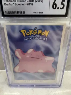 STICKER CARD POKEMON N°132 " DITTO - METAMORPH " DUNKIN BOOMER MINT NEUF DE 1999 - Image 3
