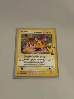 Birthday Pikachu Pokemon Card Promo #24 Rare Wizards Edition - Image 1
