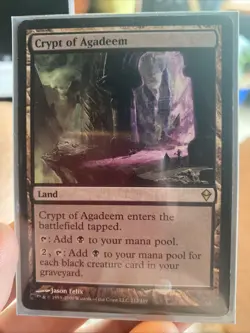 Magic: The Gathering 2009 Zendikar Crypt of Agadeem Card #212 - Image 1