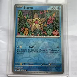 Pokemon Staryu TCG Reverse Holo Common Card Scarlet Violet-151 120/165 - Image 1