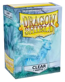 Dragon Shield Standard Size Card Sleeves 100 Count Matte Clear 5706569110017 - Image 1