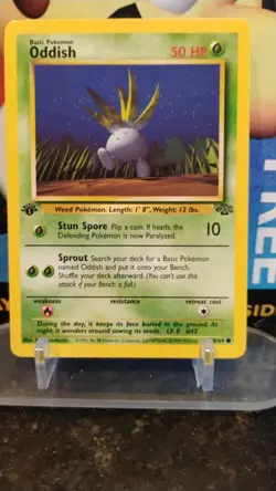 ODDISH Jungle Series POKEMON Non-Holo 1st Edition 1999 Trading Card 58/64 - Image 1