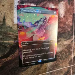 MTG Secret Lair Crucible Of Worlds Galaxy Foil Magic The Gathering Alien Auroras - Image 1