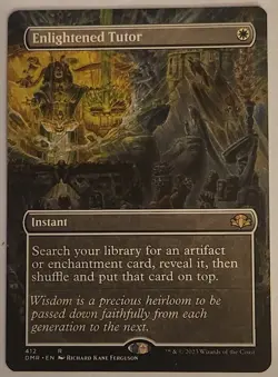 Enlightened Tutor Borderless MTG DMR 412 Rare NM Enchantment EDH Game Changer - Image 1