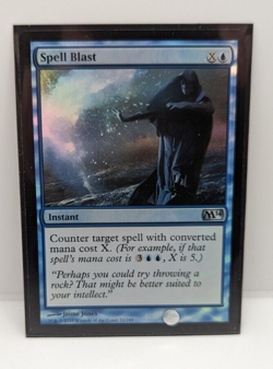 MTG Spell Blast Magic Core Set 2014 M14 Foil Uncommon NM - Image 1