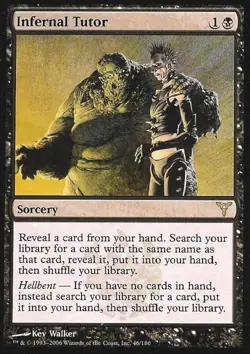 MTG English Infernal Tutor NM Foil Dissension - Image 1